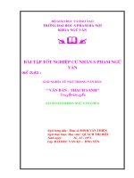 Đề tài Tốt nghiệp Đại học của Văn 5 Hưng Yên xin mời các cụ