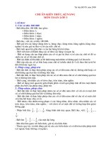 CHUẨN KIẾN THỨC KỸ NĂNG TOÁN 3