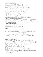 Cách giải khác của các bài toán TSDH 09