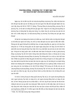 PHƯƠNG ĐÔNG - PHƯƠNG TÂY TỪ MỘT BÀI THƠ SUY NGHĨ VỀ MỘT VẤN ĐỀ KHÔNG NHỎ