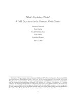 psychology vs consumer credit 