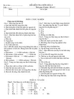 KT hoá 8 - 45 phút - kì1-2 - đề 2