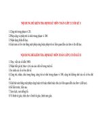 ND ĐỀ THI ĐỊNH KỲ TOÁN LỚP 2