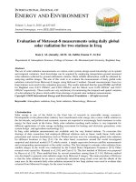 Evaluation of Meteosat-8 measurements using daily global solar radiation for two stations in Iraq 