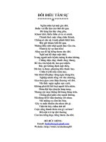 ĐÔI ĐIỀU TÂM SỰ