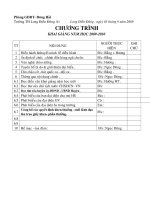 chuong trinh khai giang