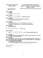 Đề thi HSG toán năm 2009-2010