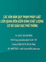 Văn bản pháp quy phục vụ cho kiểm định CLGD