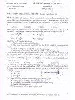 ĐỀ THI THỬ ĐẠI HỌC LẦN 2 NĂM 2011 MÔN VẬT LÝ MÃ 123