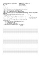 đề kiểm tra định kì vật lý 7