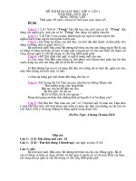 Đề & ĐA KSHSG Lớp 5- Môn TV- Lần 1