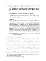 Biological Alteration of Zinc Complexation Characteristics of Dissolved Organic Matter in Domestic Wastewater Treatment Plant Effluent under River Water Environment