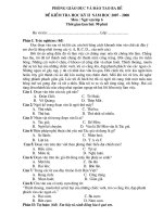 Thi kỳ II Ngữ văn năm 07-08