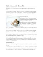 CACH CHAM SOC DAY RON BE