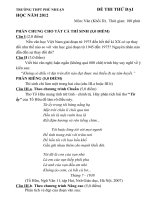 ĐỀ THI THỬ ĐẠI HỌC NĂM 2012   Môn: Văn (Khối D)