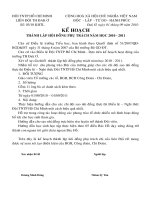 kế hoạch thành lập hội đồng phụ trách chi  2010- 2011