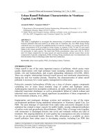 Urban Runoff Pollutant Characteristics in Vientiane Capital, Lao PDR