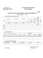 Cấc biểu mẫu bao cáo tổng kết công tác PCGD