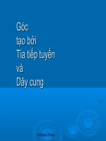 Góc tọa bởi tiếp tuyến và dây