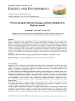 Pressured liquid chlorine leakage accident simulation in highway tunnel