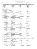 KIỂM TRA 45'''' LỚP 10 CB 10-11