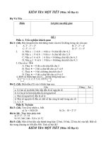 Đề kiểm tra 1 tiết số học 6