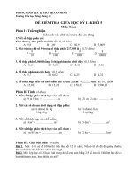 Đề thi GHKI Toán 5 CKTKN