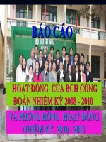 Báo cáo Công đoàn nhiệm kỳ 2010 - 2013