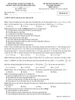 ĐỀ THI THỬ ĐẠI HỌC LẦN 2 NĂM HỌC 2010-2011 MÔN VẬT LÝ TRƯỜNG THPT CHUYÊN PHAN BỘI CHÂU