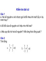 BÀI GIẢNG PHÉP TRỪ PHÂN SỐ