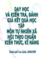 Nội dung triển khai chuẩn kiến thức kĩ năng TNXH ở tiểu học.