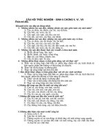 gói trắc nghiệm sinh 6 theo các chương