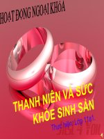 BÀI NGOẠI KHÓA SKSSVTN: QUAN HỆ TÌNH DỤC SỚM