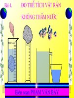 Bài 4. Đo thể tích vật rắn không thấm nước