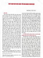 Việt Nam với việc bảo tồn đa dạng sinh học