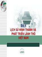 Bài 4: Sự hình thành và phát triển lãnh thổ Việt Nam
