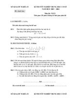 Đề thi TN THCS các năm