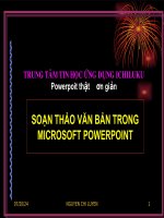 Dạy học Power Poin bằng hình ảnh