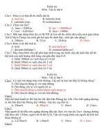 câu hỏi trắc nghiệm vật lí 6