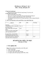 Kiểm tra 1 tiết HKI