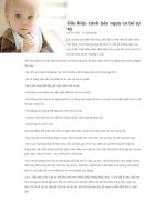 DAU HIEU CANH BAO NGUY CO BE TU KY