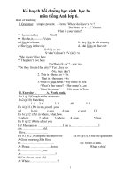 kế hoạch bồi dưỡng hè Anh 6