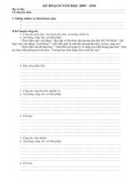 Kế hoạch cá nhân năm học 09 - 10