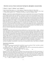 Struvite recovery from wastewater having low phosphate concentration