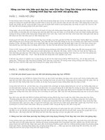 Nâng cao hơn nữa hiệu quả dạy học môn Giáo Dục Công Dân bằng cách ứng dụng Chương trình Dạy học của Intel vào giảng dạy.