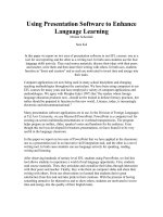 Using Presentation Software to Enhance Language Learning