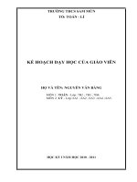 Kế hoạch dạy học của GV_Môn Toán 7_HK I