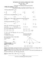 Đề KSCL đầu năm Toán 7 09-10