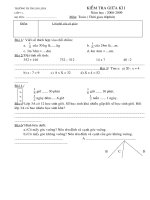 Đề thi giữa kì I. Toán