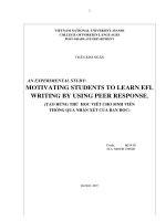 MOTIVATING STUDENTS TO LEARN EFL WRITING BY USING PEER RESPONSE 